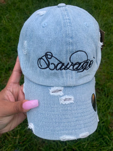 Distressed Jean Dad Hat